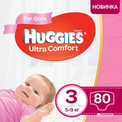 Подгузники Huggies Ultra Comfort 3 Mega для девочек 80 шт (5029053543604)