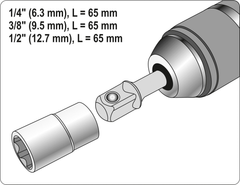 UHです。 Набір перехідників SDS+ YATO 1/4