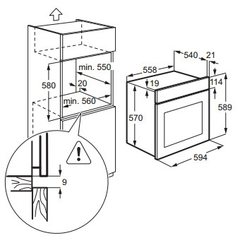 Zanussi zzb510401w духовой шкаф