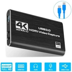 Внешняя карта видеозахвата 4K HDMI в USB 3.0 c микрофонным входом