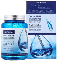 Многофункциональная ампульная сыворотка FarmStay Collagen & Hyaluronic Acid All-In One Ampoule 250 мл (8809469770002)