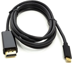 Кабель PowerPlant USB Type-C 3.1 Thunderbolt 3 (M) - DisplayPort (M) 4K 1.8 м Черный (CA911844)
