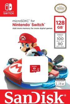 Карта памяти SanDisk microSDXC 128GB для Nintendo Switch (SDSQXAO
