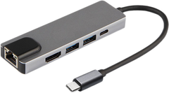 USB-хаб XoKo AC-500 Type-C to RJ45+HDMI+2xUSB 3.0 (XK-AC500