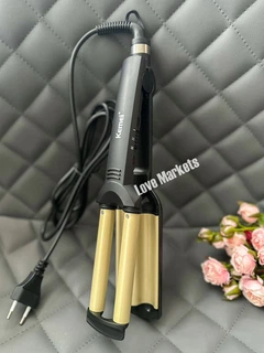 菊星ICハーフスパイラルnewアイロン10mm Плойка три волны для создания кудрей и локонов Kemei KM-2022