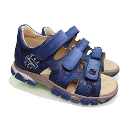 Сандалии Panda синие на трех липучках 118.03 37
