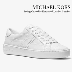 michael michael kors irving crocodile embossed leather sneaker