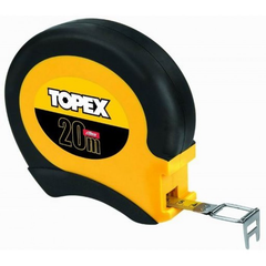 Рулетка вимірювальна TOPEX 20 м x 13 мм стрічка сталева (28C422) – фото ...