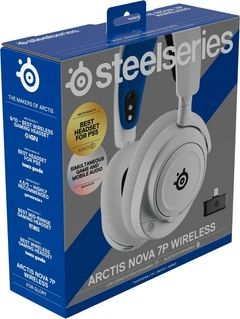 SteelSeries Arctis Nova 7p ホワイト×ブルー ワイヤレスゲーミングヘッドセット 2.4GHz/Bluetooth Arctis