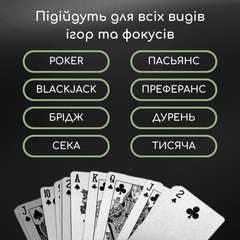 Качественные пластиковые игральные карты 54 шт, Пластиковые