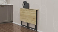 Стіл розкладний Моріс Ferrum-decor 750x1000x600 Чорний метал ДСП