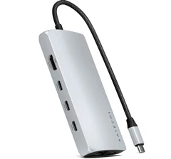 Хаб Satechi USB-C Multiport Adapter 8K with Ethernet V3 Silver (ST