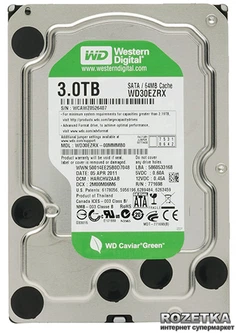 Жесткий диск Western Digital Green 3TB 5400rpm 64MB WD30EZRX 3.5
