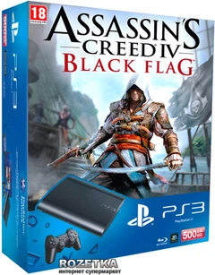 Sony PlayStation 3 Super Slim CECH-4208C 500GB Bundle + Assassin`s Sony PlayStation 3 Super Slim CECH-4208C 500GB Bundle + Assassin`s