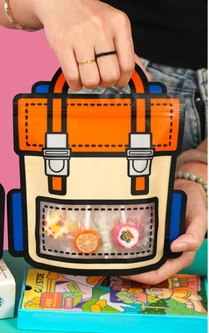 PPP 四枚セット　おまけあり Пакет zip прозорий харчовий Портфель з ручкою помаранчевий