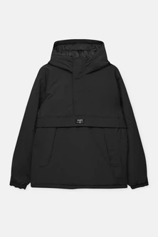 Утеплена куртка анорак Pull & Bear L чорний 8710/514/800