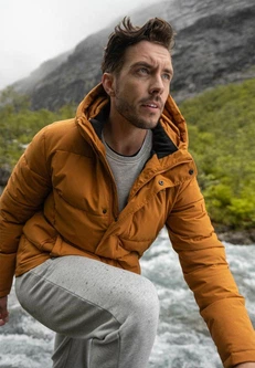 Мужская куртка зимняя с капюшоном Volcano J-Raff 3XL желая M06091