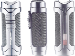 ☆ジョリ☆ 新品 VALIEM x W.P Stainless soil Зажигалка газовая 3 турбо Silver Match Vaduz с подставкой и