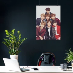 Постер БТС, групове фото всіх учасників, Bangtan Boys, BTS, кейпоп