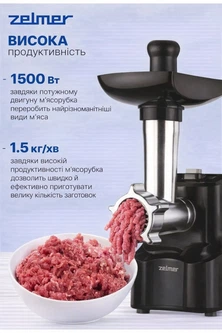 Мясорубка Zelmer ZMM1525B – фото, отзывы, характеристики в