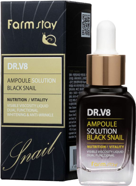 Сыворотка для лица FarmStay Dr-V8 Ampoule Solution Black Snail ...