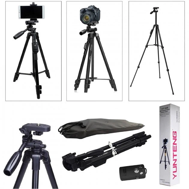 Професійний штатив для телефона фото відеокамери TriPod 3388 0.50-1.35м - зображення 2