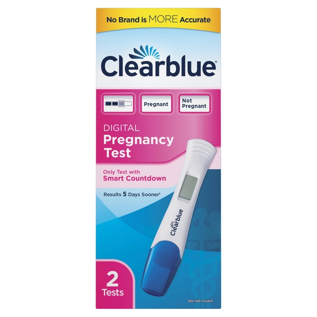 Цифровой тест на беременность Clearblue с обратным отсчетом, 2 шт. в упаковке - изображение 1