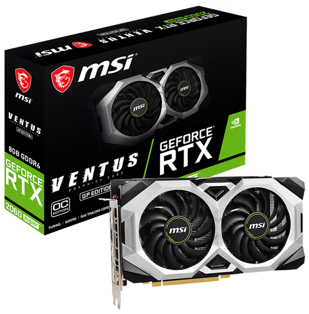 Видеокарта MSI PCI-Ex GeForce RTX 2060 Super Ventus GP OC 8GB