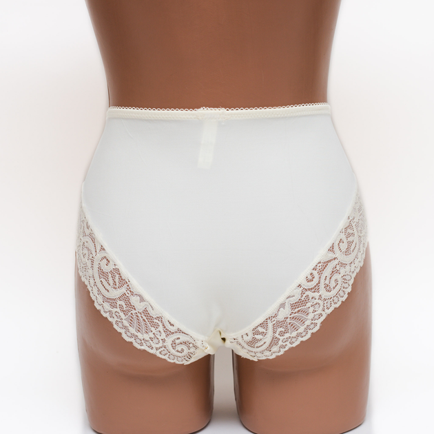 White Lace panel Front Full Brief