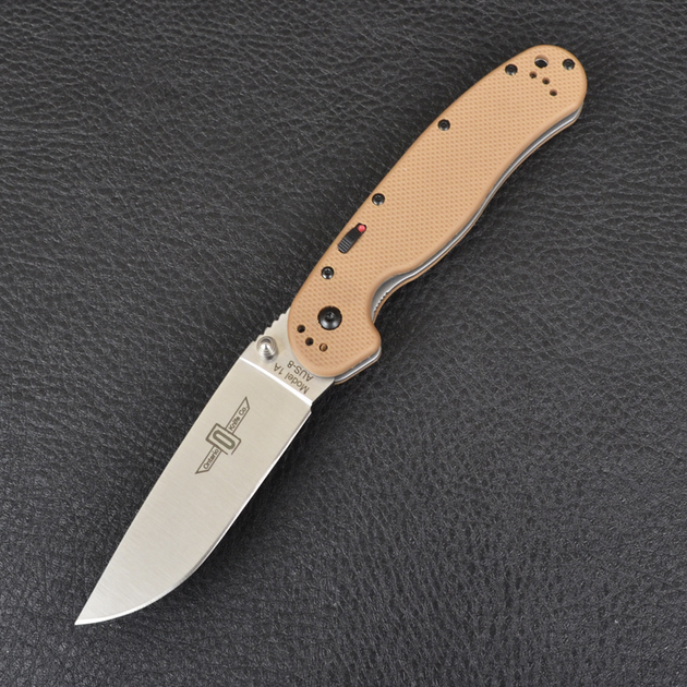 Нож складной Ontario RAT-1A (длина: 219мм, лезвие: 84мм, сатин), tan 8870TN - изображение 2
