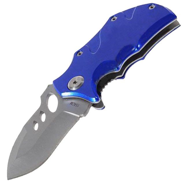 Нож складной BOKER с зажимом (длина: 12.7см, длина лезвия: 5.5см), синий - изображение 1