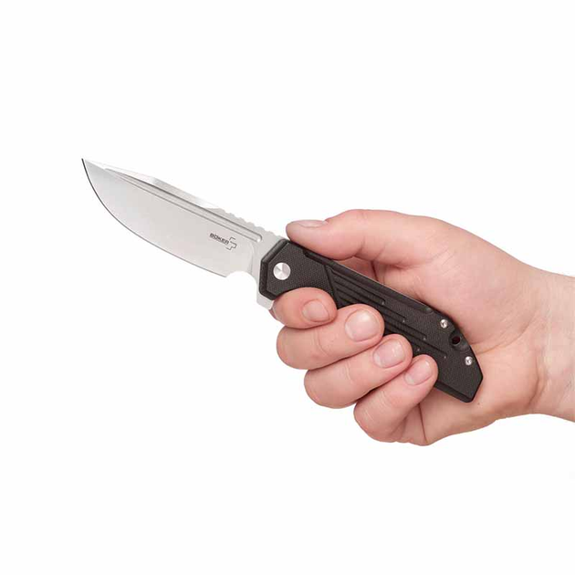 Нож складной Boker Plus Lateralus (длина: 201мм, лезвие: 89мм), черный-серый - изображение 2