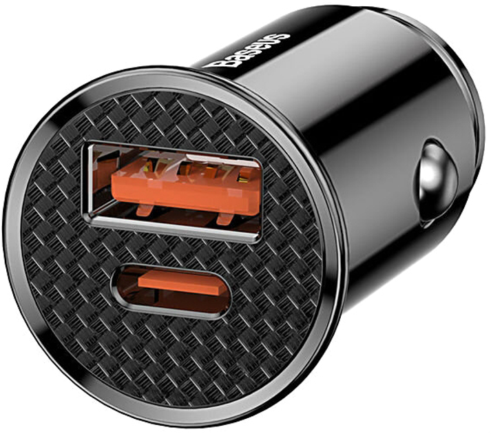 Автомобільний зарядний пристрій Baseus Circular Plastic USB, Type-C PD3.0, QC4.0 Black (CCALL-YS01) - зображення 2