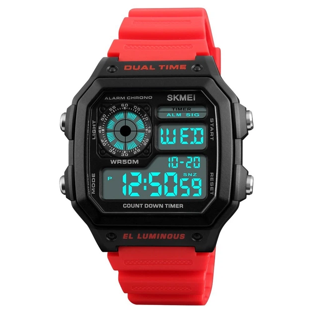 Мужские часы Skmei 1299 Красные - изображение 2