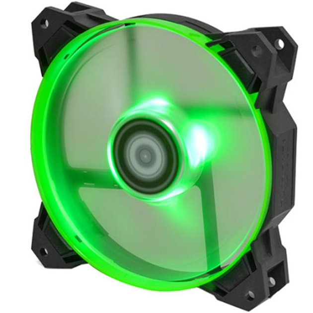 Вентилятор ID-Cooling SF-12025-G, 120x120x25мм, 4-pin PWM, черный с зеленым - изображение 1