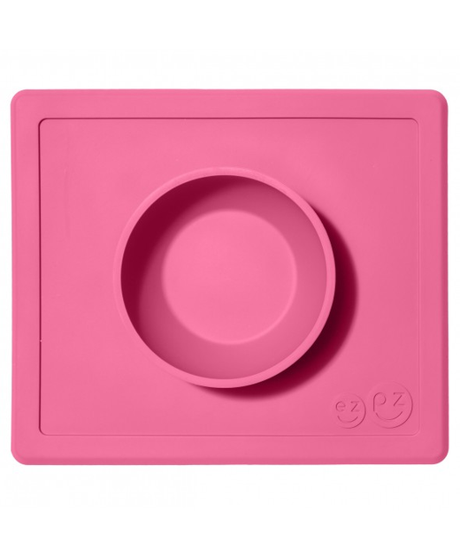 Мисочка килимок EZPZ Happy Bowl Pink силіконова рожева - зображення 1