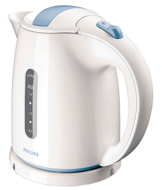 Электрочайник PHILIPS Daily Collection HD4646/70 Белый/голубой – фото ...