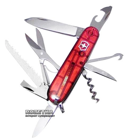 Швейцарский нож Victorinox Huntsman Red Transpanent (1.3713.T) - изображение 1