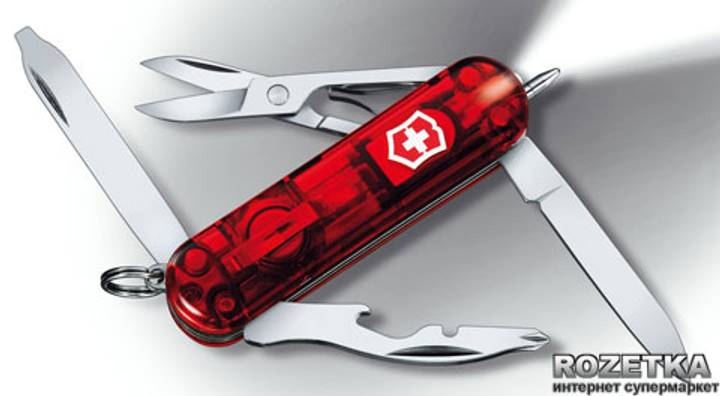 Швейцарский нож Victorinox Midnite Manager Red Transparent (0.6366.T) - изображение 1