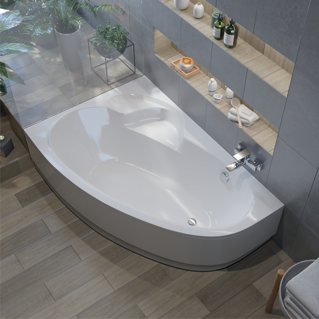 Ванна акриловая асимметричная KOLLER POOL Karina 150x100L – фото ...