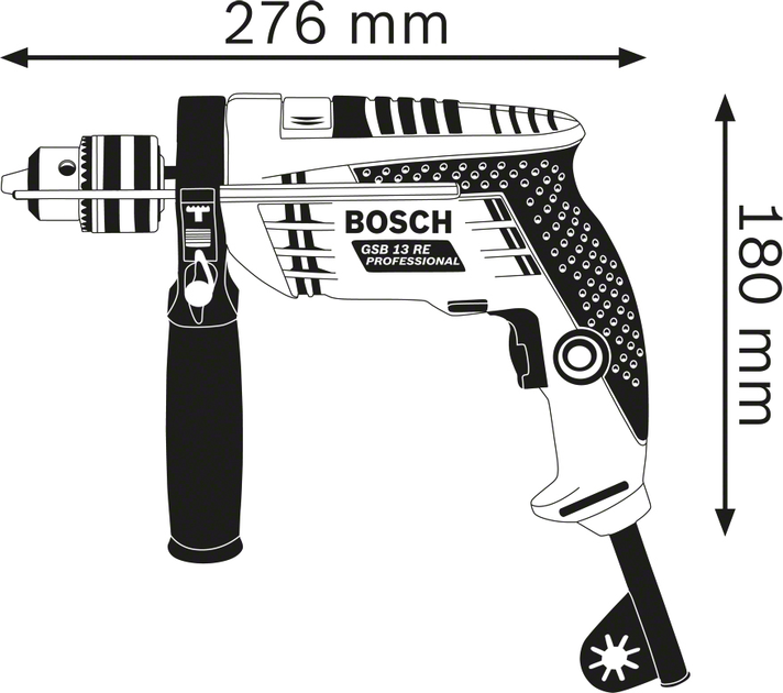 Дрель ударная Bosch Professional GSB 16 RE в чемодане с БЗП