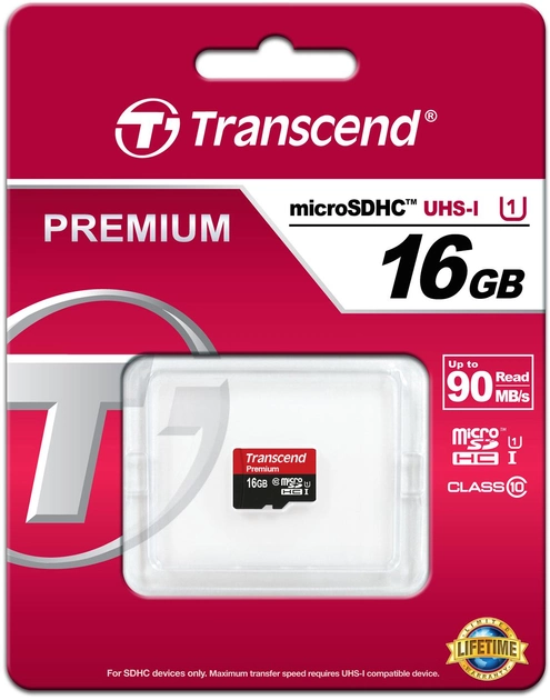 Transcend Premium microSDHC 16GB Class 10 UHS-I (TS16GUSDCU1) - изображение 2
