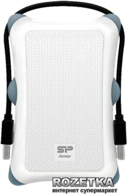 Жорсткий диск Silicon Power Armor A30 1TB SP010TBPHDA30S3W 2.5 USB 3.0 External White - зображення 1