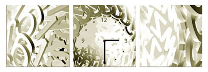 Акція на Настінний годинник ART-LIFE COLLECTION W-3P-2525-C01-00003-T від Rozetka