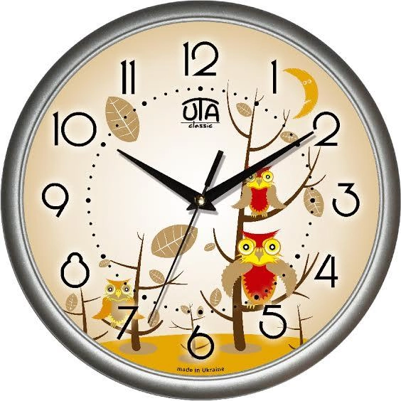Акция на Настінний годинник UTA 01 S 31 сімейка сов от Rozetka