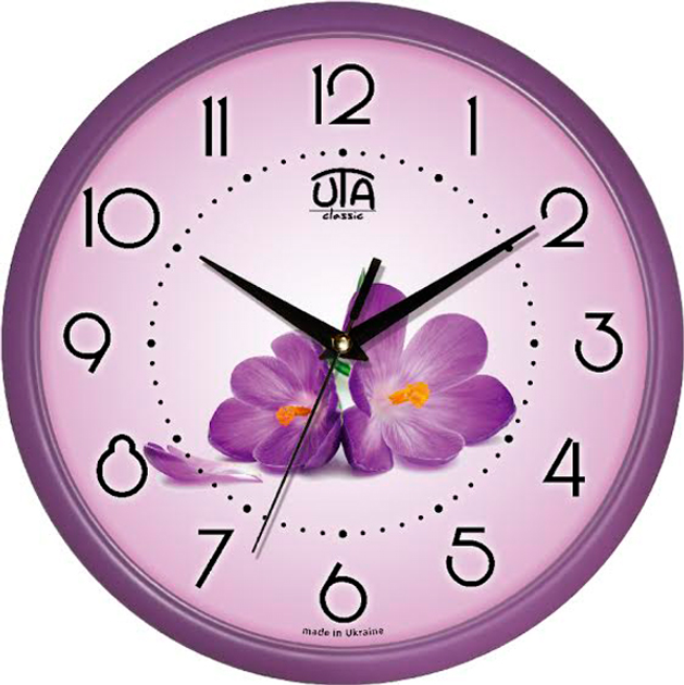 Акція на Настінний годинник UTA 01 L 33 весняні квіти від Rozetka
