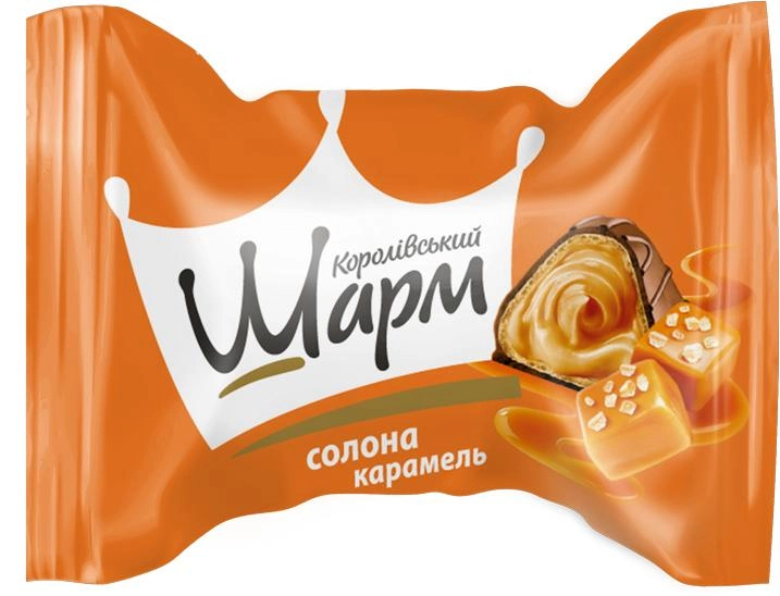 Упаковка конфет АВК Королевский шарм с начинкой Соленая Карамель 2.2 кг (4823105802050) 