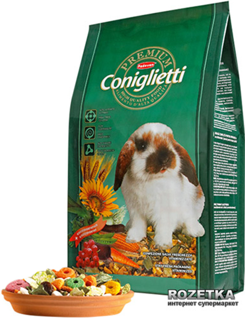 Корм для кроликов и молодняка (PREMIUM Coniglietti), г Padovan - купить в интернет зоомагазине
