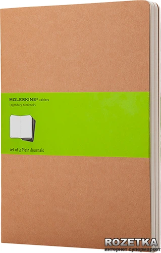 Блокнот Moleskine Cahier 19 х 25 см 120 страниц без линовки Бежевый 3 шт. (9788883705069) - Фото 1 Блокнот Moleskine Cahier 19 х 25 см 120 страниц без линовки Бежевый 3 шт. (9788883705069) - изображение 1