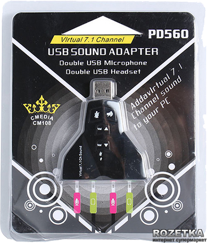 Адаптер Dynamode Virtual (7.1) USB 8 (PD560) - зображення 5